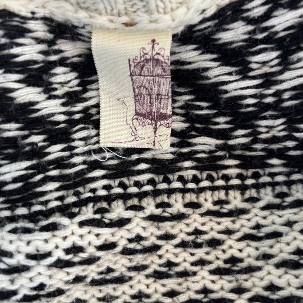 Anthropologie Geometric Open Front Cardigan Sweater S/M - Picture 7 of 10